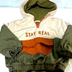 Boys size 5 lined hooded jacket. Shein.